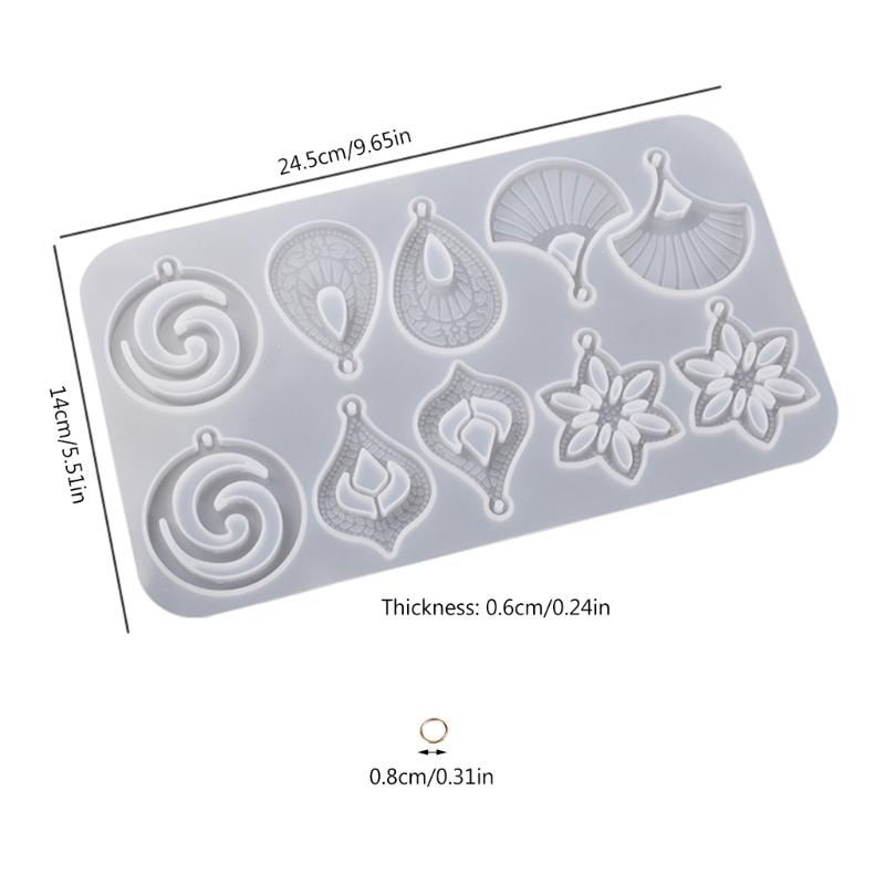 71 Resin Jewelry Molds with Earring Resin Molds,Earring Hooks,Jump Rings for Pendant Keychain Resin Jewelry Making