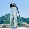 800ML Creative Trendy Printed Space Cup with a Portable Strap, Pop-Up Lid, Plastic Design, Stylish Straw Water Bottle, And Convenient Cup.
