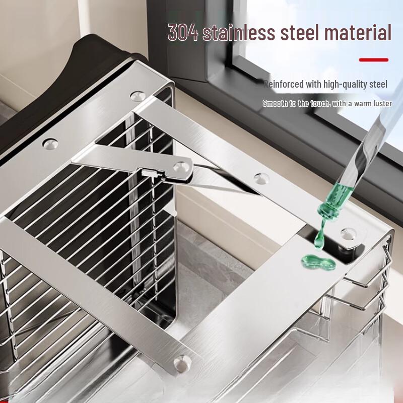 Stainless Steel 2-Tier Kitchen Dish Drying Rack with Holders