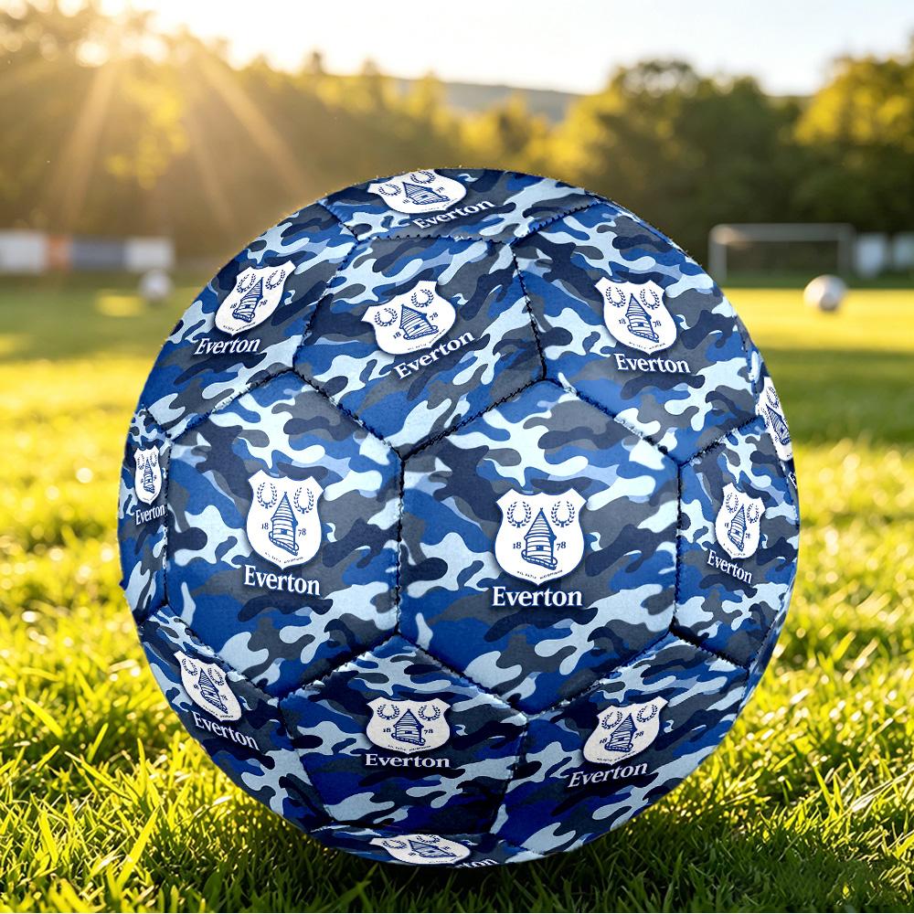 Everton Football Aufgedruckter Fußball Größe 5, Anti-Rutsch Erwachsenen Spielball Souvenir für Fußballfans