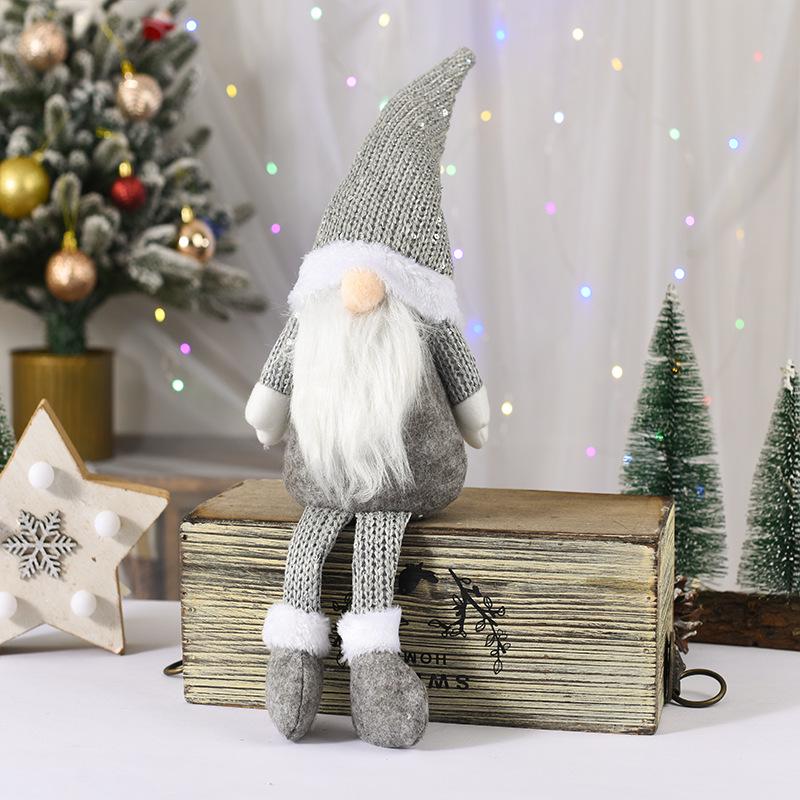 Nordic Style No-Face Christmas Old Man Dolls for Window Display and Decor