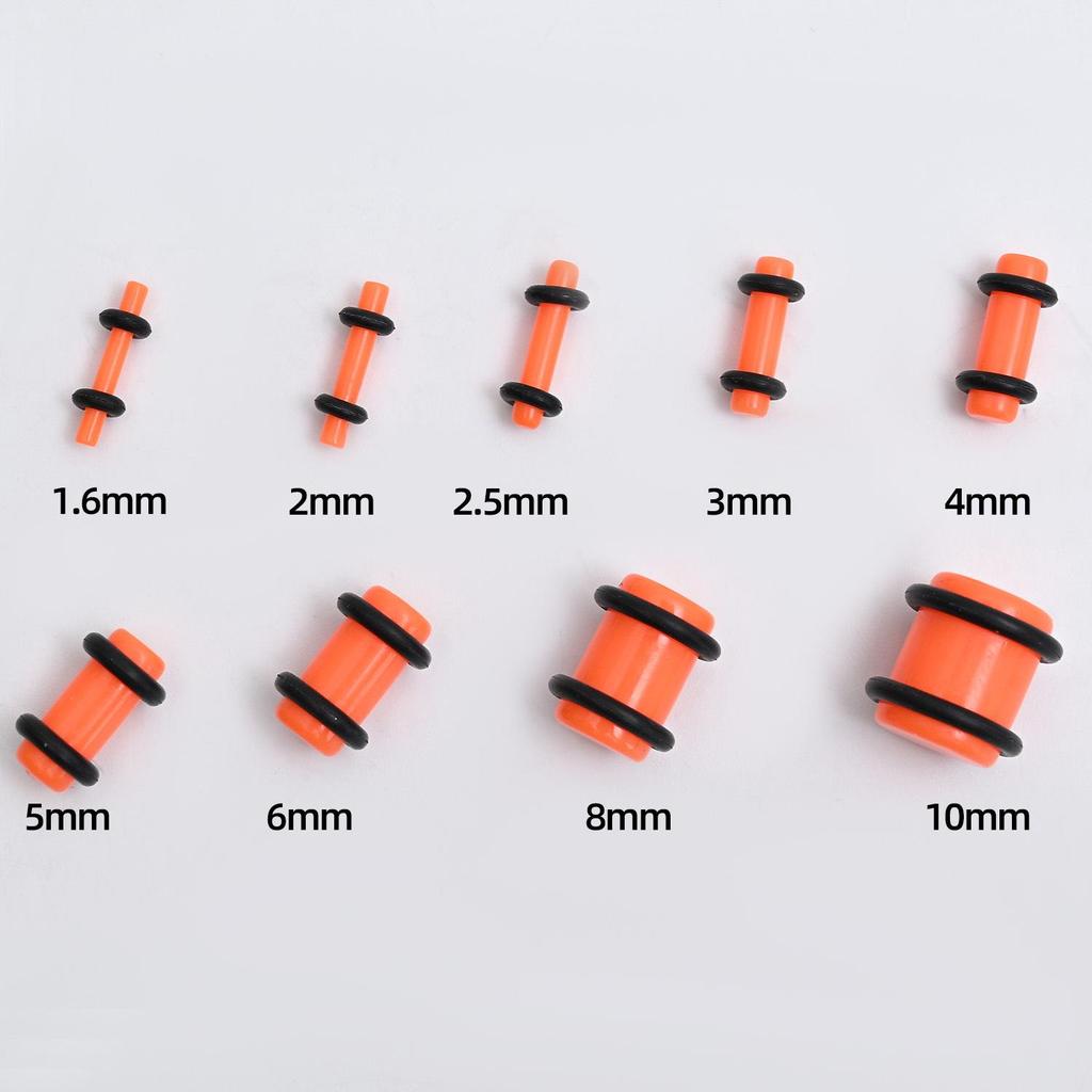 Acrylic Heart & Triangle Ear Plugs – Colorful Piercing Jewelry In Multiple Sizes