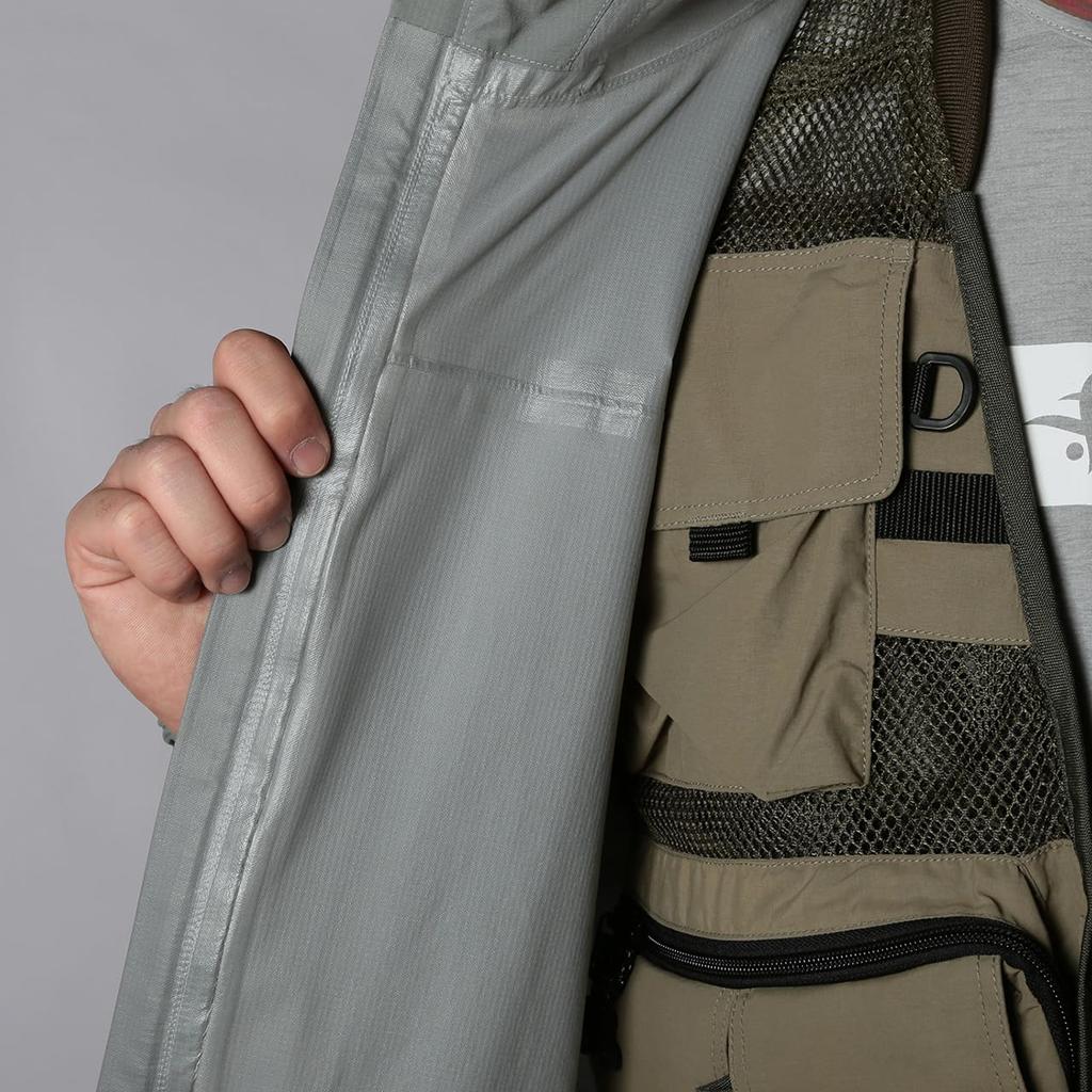 Foxfire Waterproof 3D Ultralight Rain Size M Size Men's Jacket, 5011934, Stone, (Japan M)