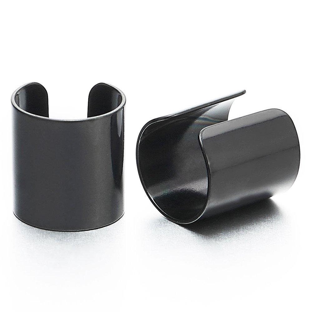 1 pezzo Clip per Orecchio a Tubo Lungo Geometrico Semplice per Uomini Donne Senza Foro Acciaio Inossidabile Ear Cuff Gioielli per Uso Quotidiano