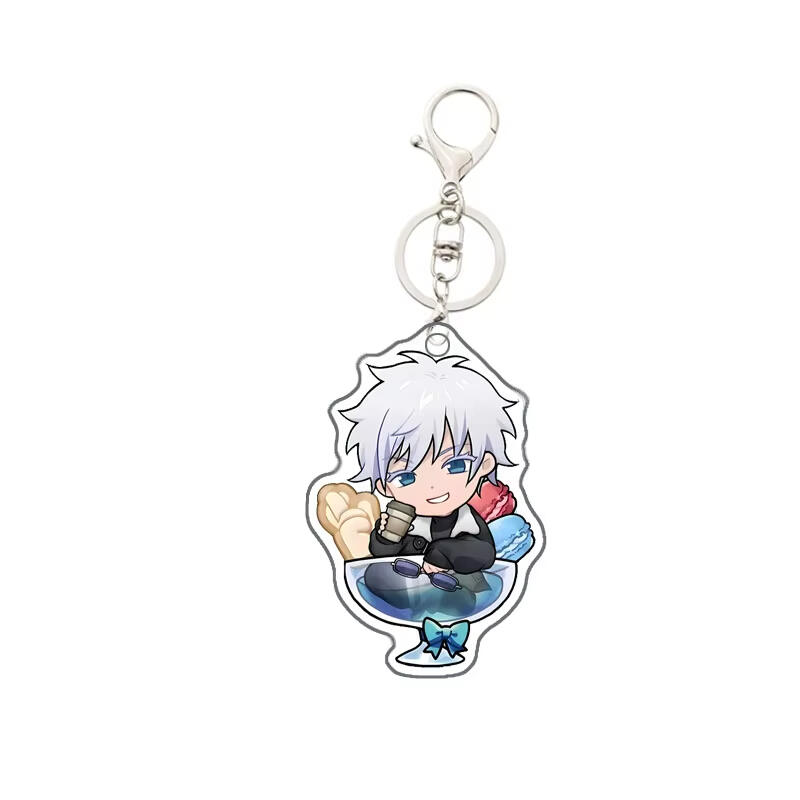 Acrylic Keychain for Jjk Yuji Itadori Nobara Kugisaki Kento Nanami Megumi Fushiguro Dessert Cup Design Anime Decoration Pendant