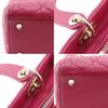 Dior Lady Dior Medium Handbag Canage Pink Lambskin Women Used