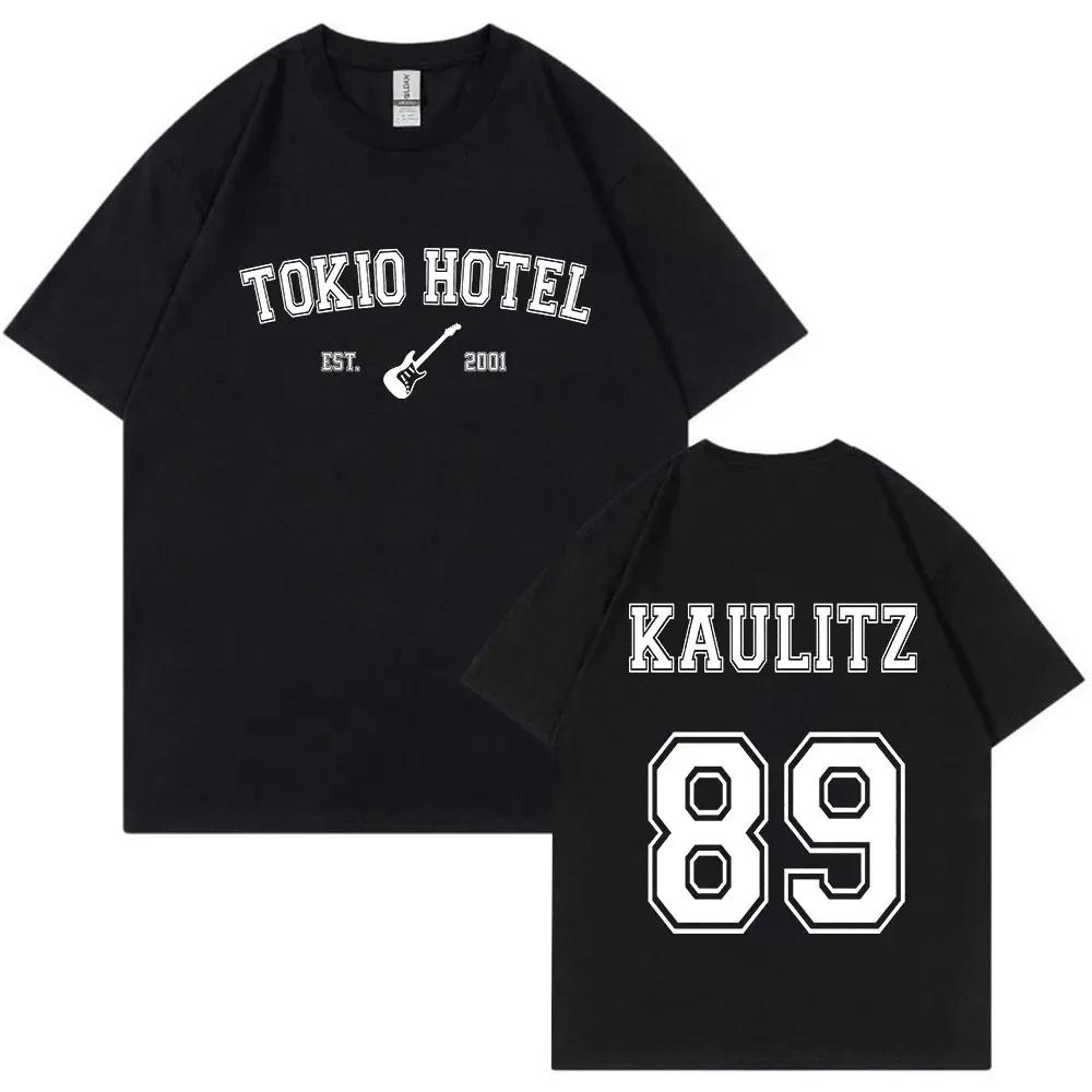 Rock Band Tokio Hotel Kaulitz Womens T-shirt Fashion Pure Comfort Tees Short Sleeve T Shirt Hip Hop Punk Streetwear Women Tops