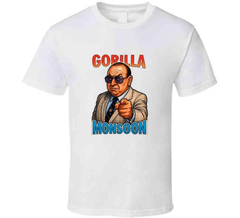 Gorilla Monsoon Retro Wrestling Legend Caricature Unisex T-Shirt
