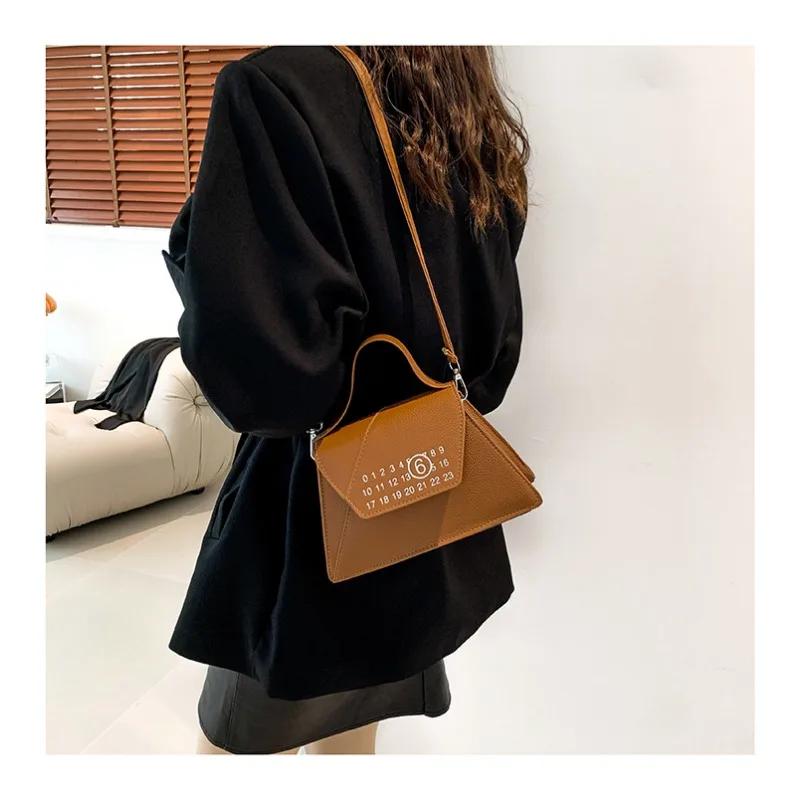 Luxury Women's Shoulder Crossbody Bag Monochromatic Versatile Texture Handbag New Feminine Fashion