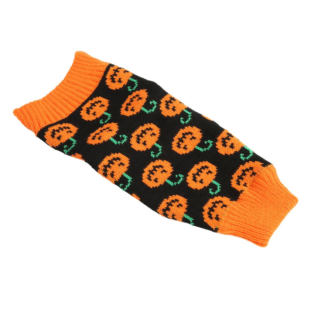 Dog Halloween Sweater Multi Pumpkin Smiley Face Dog Winter Clothes for Pet Halloween Supplies M