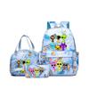 Sprunki Teen Student Schoolbag Rhythm Box Cartoon Large Capacity Cute Backpack Three-piece Set 3