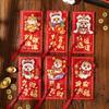 6pcs Cartoon 2025 Snake Year Red Envelopes Traditional Lucky Money Packets  Spring Festival Supplies