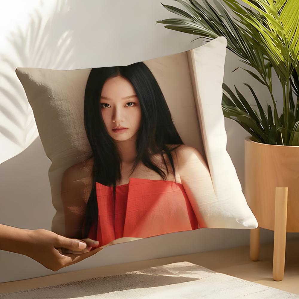 Beautiful Singer LLee Hyeri Pillow Case Linen Cushion Covers For Decorative Sofa Home Pillows Case Car Chair Pillows Cases