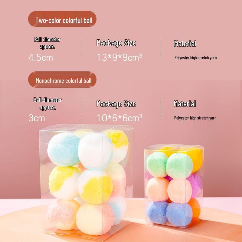 Cat Toy: Bite-Resistant Silent Plush Ball Teaser Wand for Self-Play and Boredom Relief