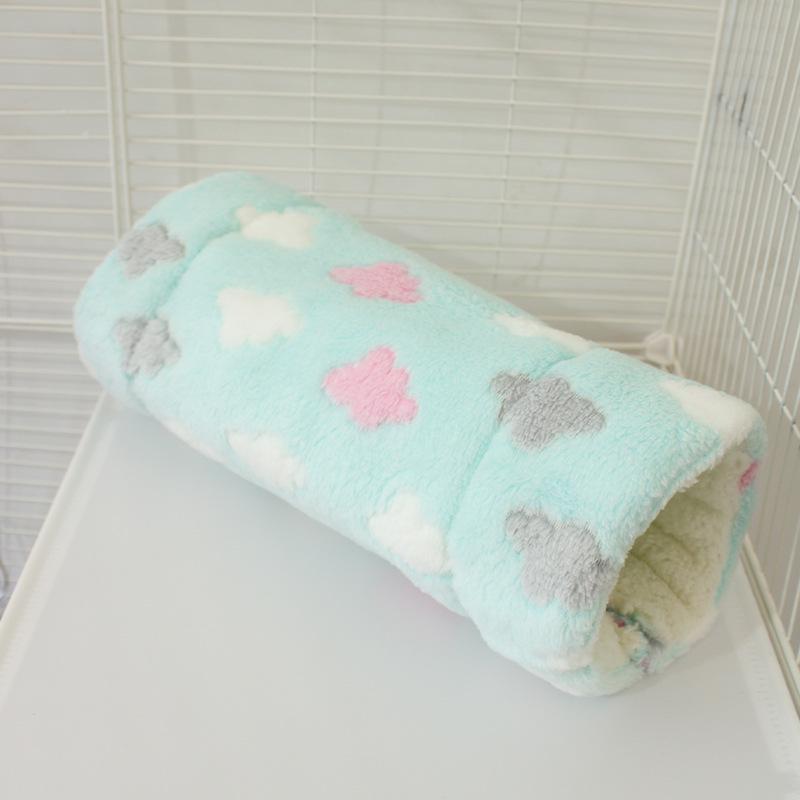 Small Pet Fleece Tunnel & Hammock: Hamster, Rat, Sugar Glider, Guinea Pig Hideout & Bed