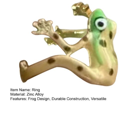 1/3Pcs Frog-Shaped Ring Set Alloy Electroplated Finger Ring Festivals Parties Dates Gatherings Accessories
