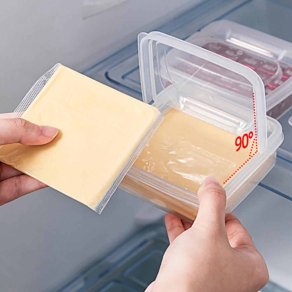3PCS PP Cheese Storage Box Flip Lid Cheese Food Container For Onion Ginger Garlic Holder