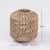 Woven Ceiling Lamp Cover Vintage Flush Mount Light Fixtures Modern Lampshade Paper Rope For E27 No Bulb
