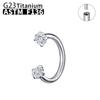 1/5 Stück G23 Titan Nasenringe Piercings Lippe Augenbraue Ohr Septum Helix Knorpel Septum Körperschmuck Piercing Labret Nase C-Stab