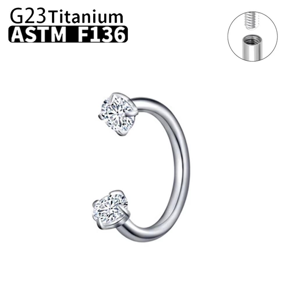 1/5 Stück G23 Titan Nasenringe Piercings Lippe Augenbraue Ohr Septum Helix Knorpel Septum Körperschmuck Piercing Labret Nase C-Stab