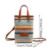 Fashion Contrasting Color Straw Messenger Bag All-match Light Weight Straw Crossbody Bag High Capacity Weave Beach Bag Daily Use