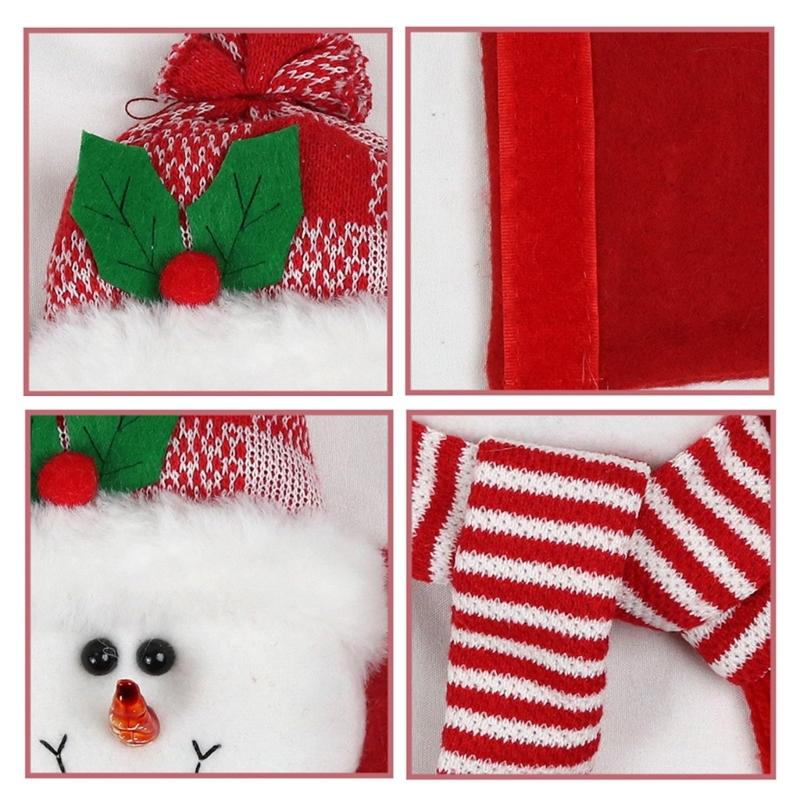 4Pcs Santa Ornament Plush Curtain Tieback Holiday Curtain Holder Christmas Plush Dolls Christmas Decoration Curtain Clasps Belt