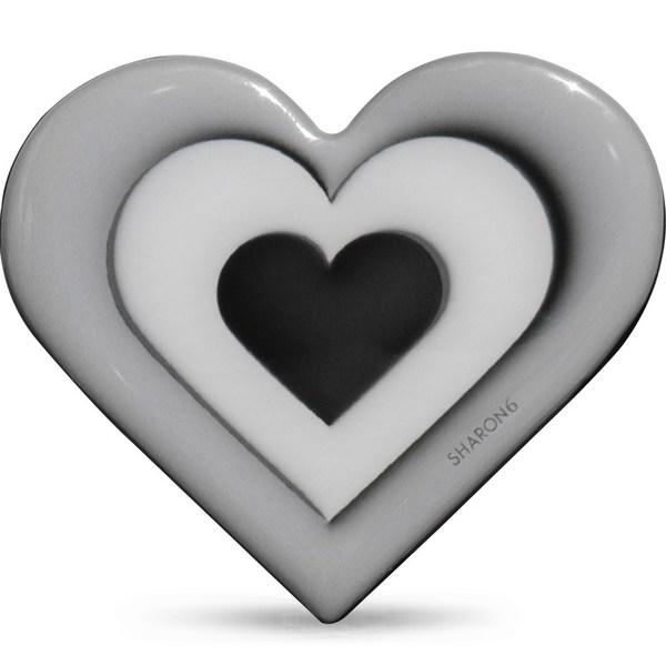 

Sharon 6 big size design mobile phone grip talk, heart beam black, 1 piece