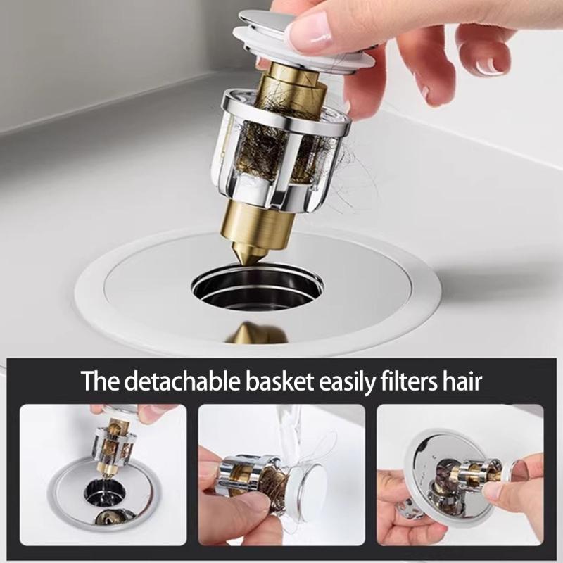 Drain Filter Bounce Cores Sink Drain Plug Sink Basins Drain Basket Sink Stoppers for Bathroom Kitchen Enduring