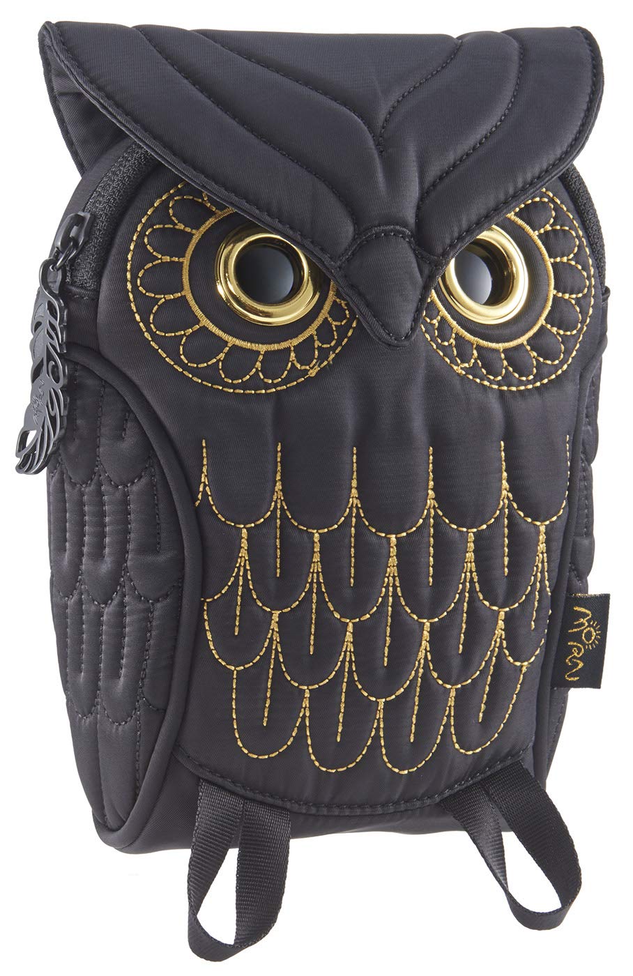 

Owl Pouch L Size BLK Gold Embroidery [Morn Creations] OW-384 чорний