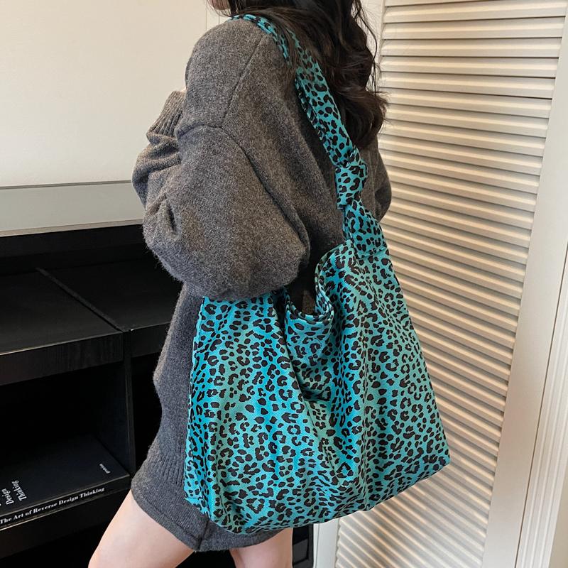 Women's Bag Leopard Print Shoulder Bag Underarm Bag Large Capacity Tote Bag