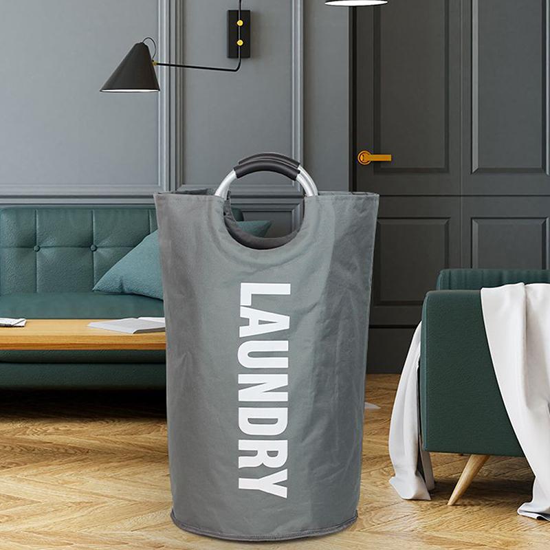 90L Super Velký Koš na Prádlo Oxford Tkanina Vodotěsný Vak na Prádlo s Uchem Koš na Špinavé Prádlo