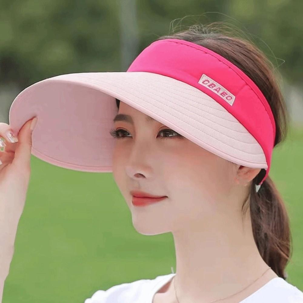 Visor Hat Beach Cycling For Women Travel Wide Brim Sun Hat Empty Top Hat Women Cap Korean Style Hat