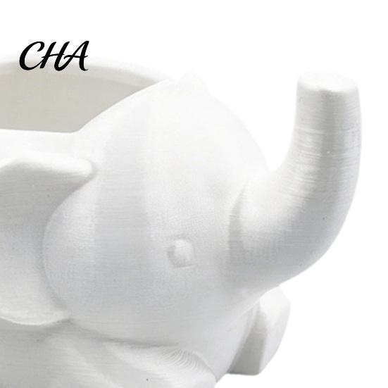 Desktop Storage for Pens 3D Printed Elephant Pen Holder, Minimalist Organizer Office School Supplies, Tidy Makeup Brush Cute Animal Stationery