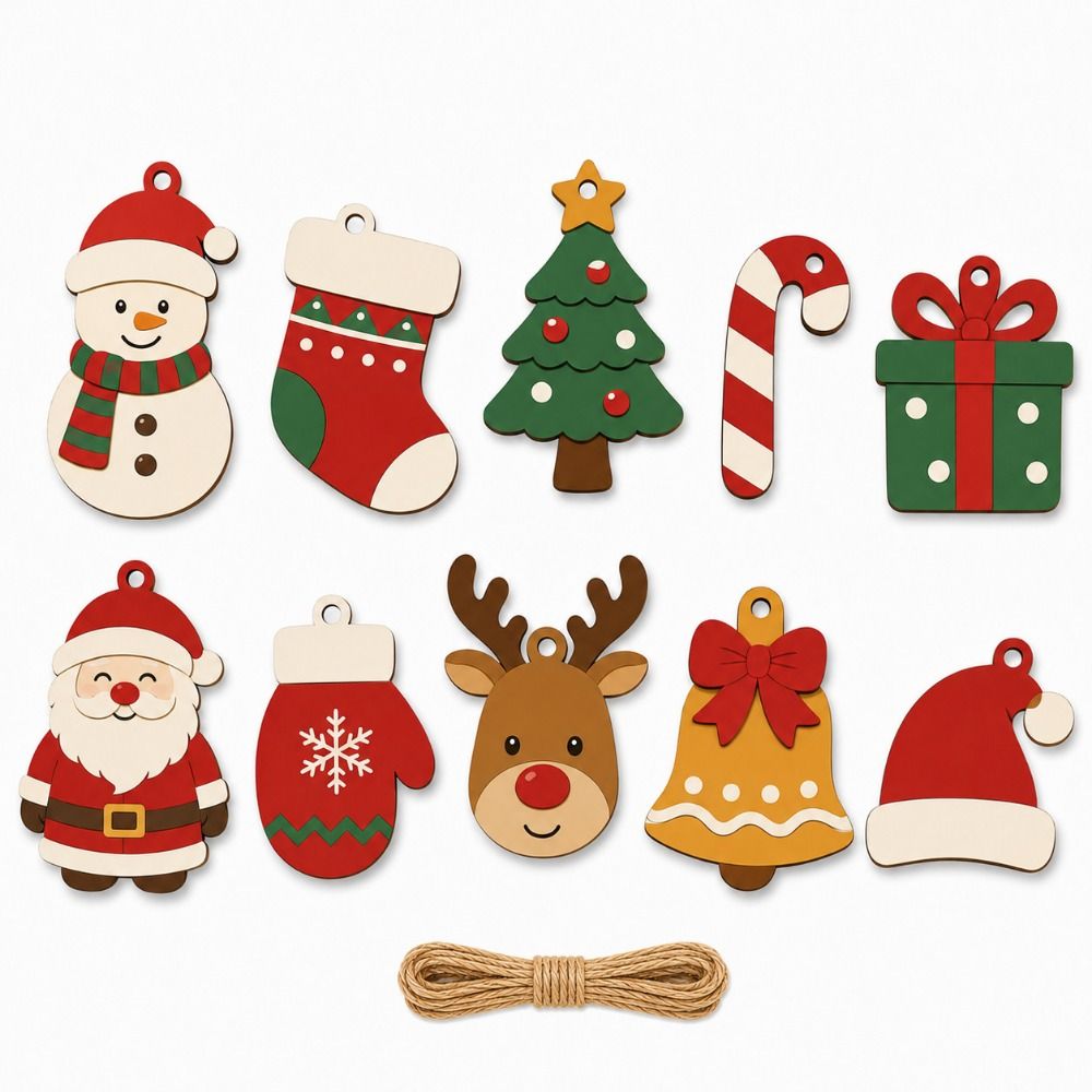Multicolor Merry Christmas Banner Cartoon Wall Decoration Christmas Wall Ornament  For Home