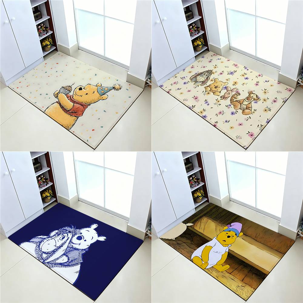 Cute W-Winnie The P-Pooh-S Kawaii Carpet Bathroom Anti-slip Mat Door Mat Home Decoration Mat Entrance Door Mat Scratch-resistant