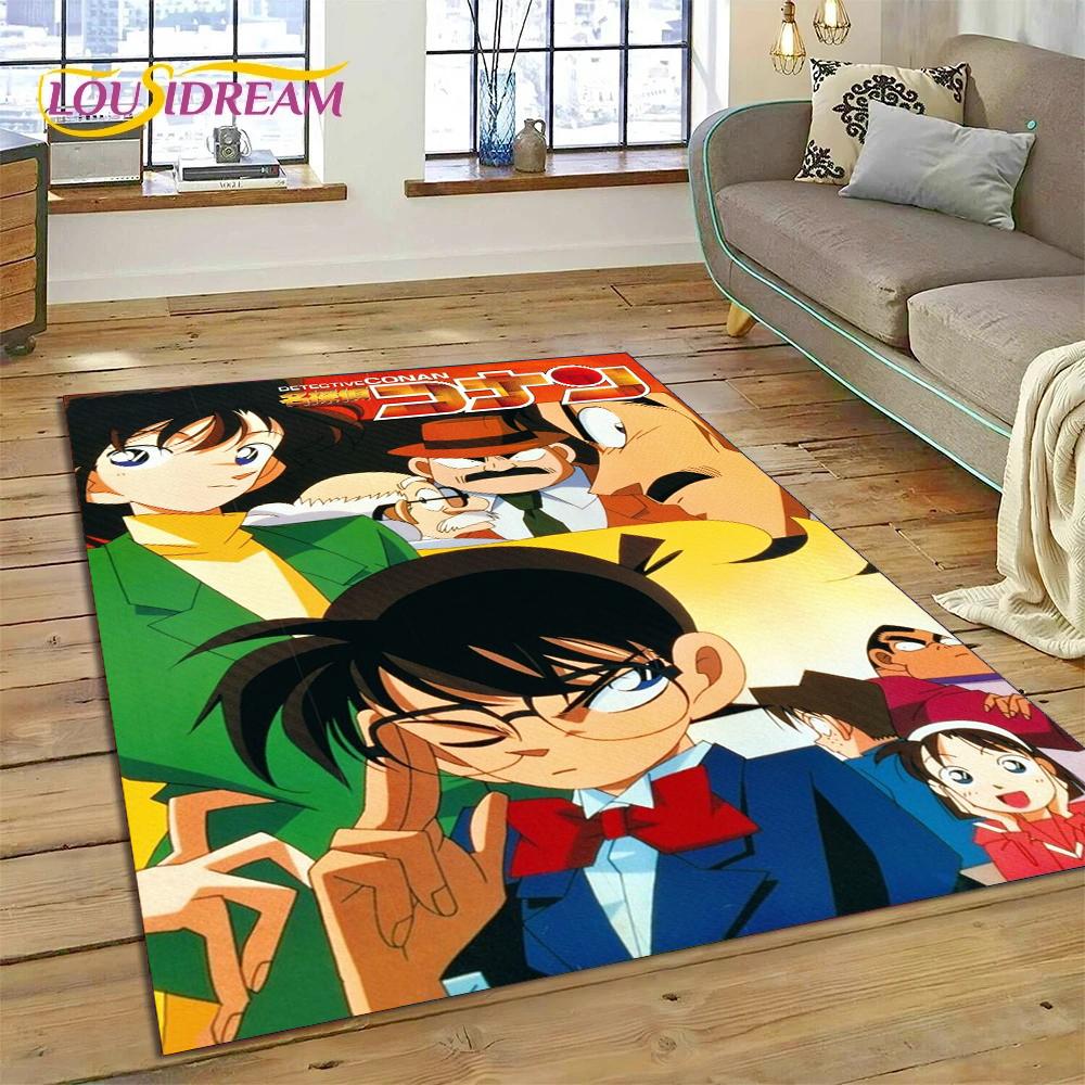 Anime Detective Conan Cartoon Rug Carpet for Living Room Bedroom Home Decor,Floor Mat Non-slip Decoration for Sofa Doormat Gift