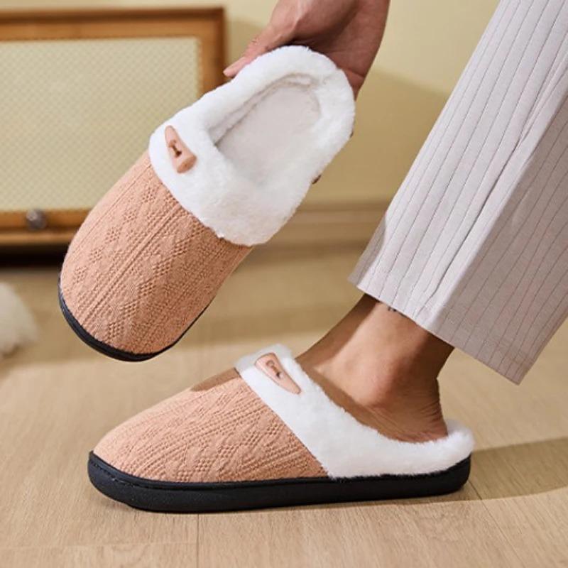 Winter Warm Slipper Women Fluffy Fur Plush Indoor Lazy Female Thermal Furry Home House Fuzzy Shoe Flat Flip Flop Male Men Ladies