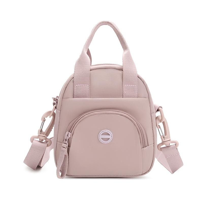 Women's Solid Color Nylon Bag Large Capacity Mobile Phone Bag Shoulder Bag Crossbody Bag