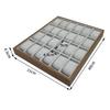 24 Slots Walnut Grain Wood Watch Storage Display Box Wristwatch Organizer Display Tray Watches Holder with Pillows Gift Cases