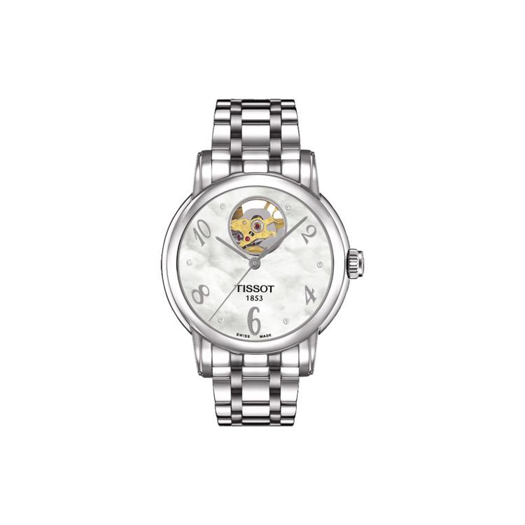 

TISSOT Heart Collection Automatic Mechanical Movement Women s Watch 35mm White Dial Stainless Steel Case T050.207.11.116.00 Silver Dial