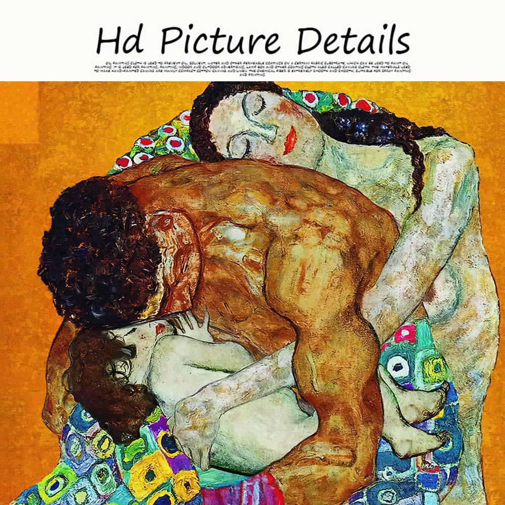 Modern Abstract Classic Gustav Klimt Family Painting On Canvas Posters And Prints Wall Art Picture For Living Room Cuadros Decor