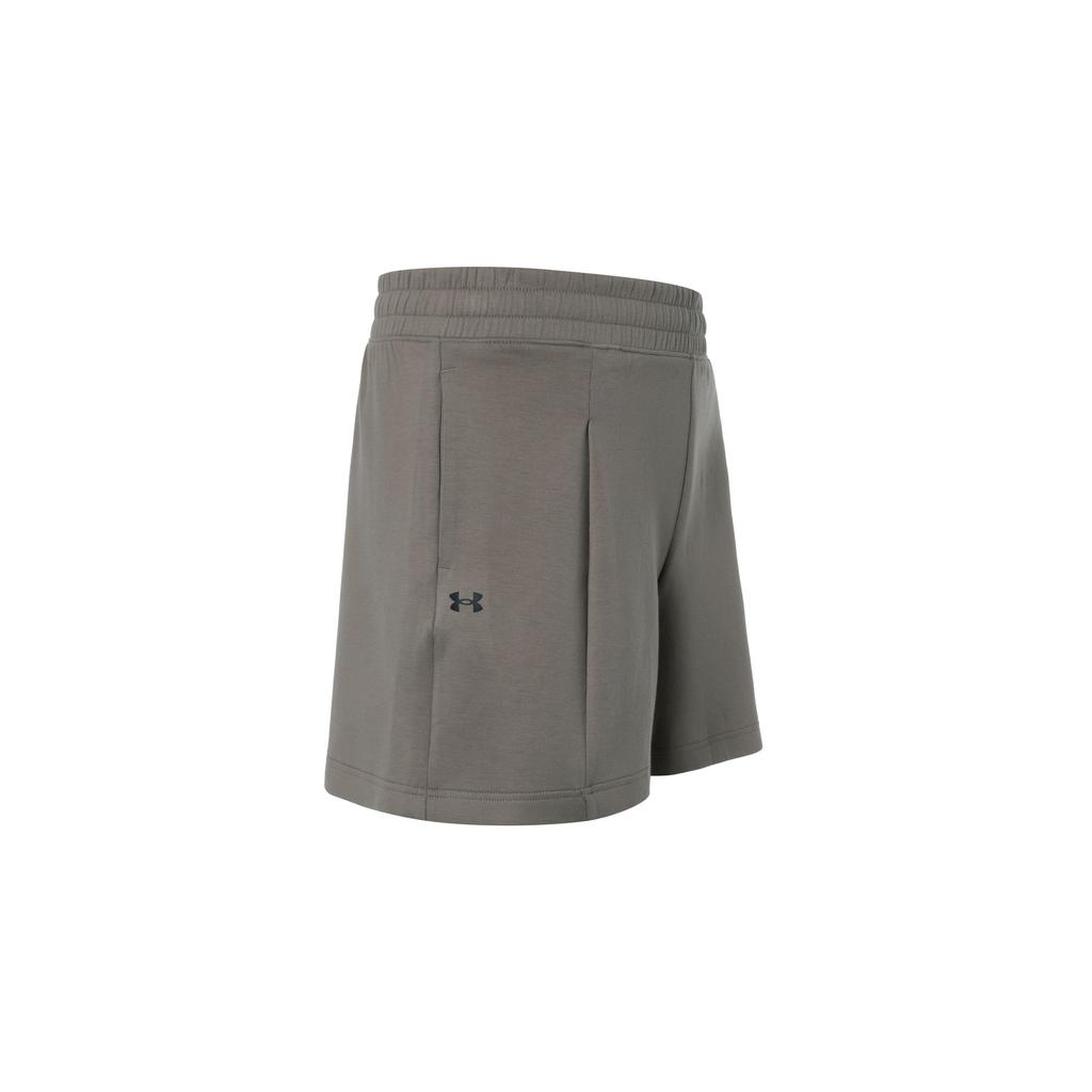 Under Armour Unstoppable Solid Fleece Pleated Training Shorts Women Shorts Brown 1382764-200