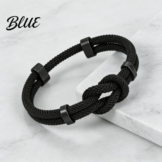 Bracelet Gift for Husband Adjustable Men Rope Infinity Knot Simple