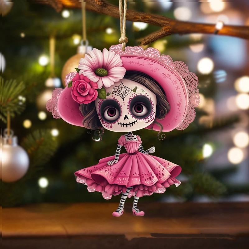 10 Stück Ätherische Untote Jungfrau Dekoration: Bezaubernde Tag der Toten Halloween Party Hängedekorationen & Wandkunst