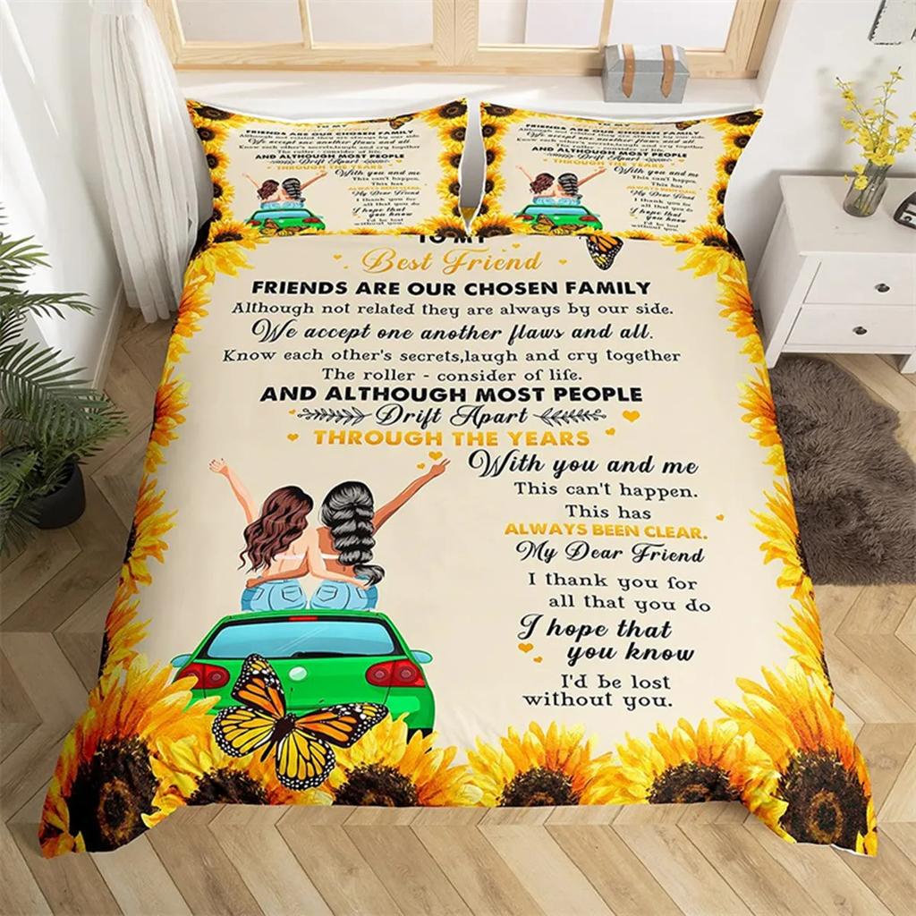 Kołdra z motywem afrykańskim dla dziewcząt, kwiatowa, z inspirującymi cytatami, pościel dla dzieci, nastolatków, dekoracja pokoju dziewczynki, uroczy prezent w stylu vintage dla dziewcząt