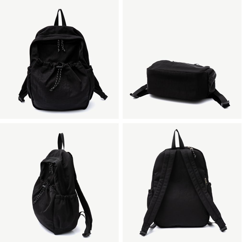 VITAFELICE Women's 7-Pocket Water-Repellent Backpack inb-90076z (Black)