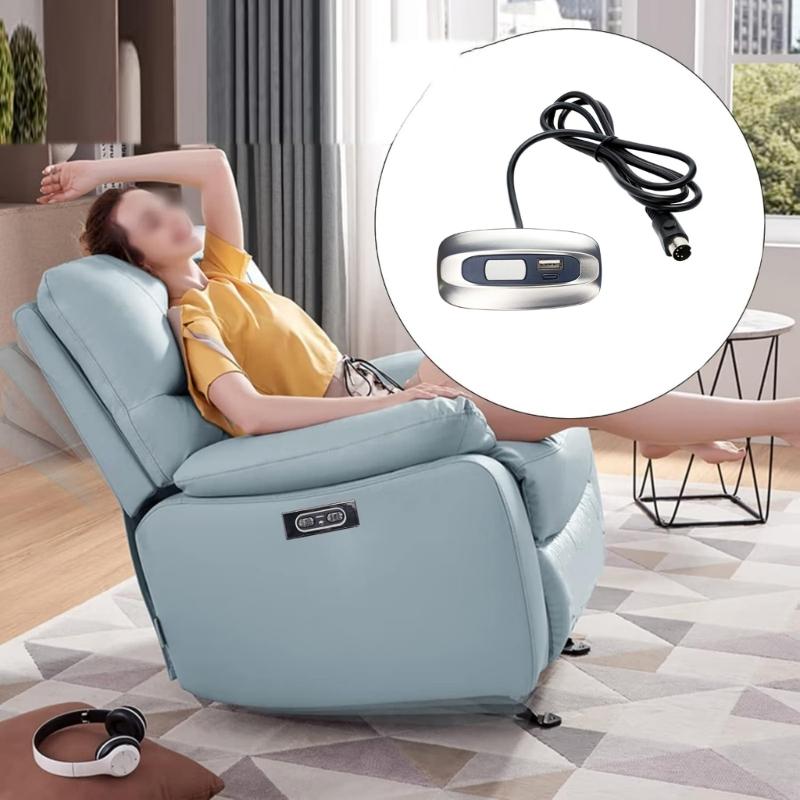 Adjustable Motorized Lounges Chair Switches Build In USB C Charging Port ABS Frame Support Simple to Operate for Homes