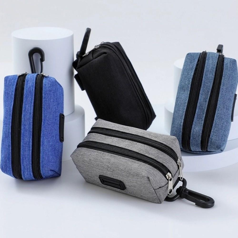 Double Zipper Pet Waste Bag Dispenser Cleaning Tools Pet Treat Bags Pet Waste Bags Carrier  Outdoor