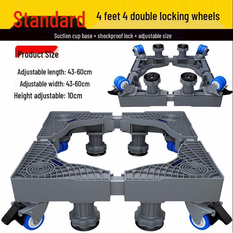 GOWKE Universal Washing Machine Base with Wheels & Brakes