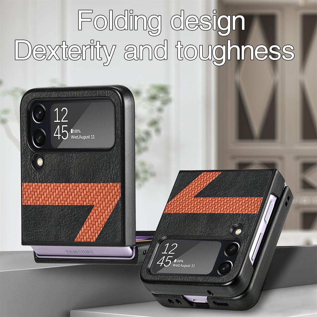 Anti -Drop Slim Protection Leather Case For Samsung Galaxy Z Flip4 5g Flip 4 Zflip4 Ultra Thin Lightweight Folding Cover Funda